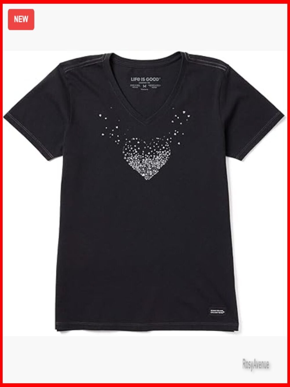 Women's V-Neck Graphic T-Shirt, 100% Cotton, Classic Fit, Short Sleeve